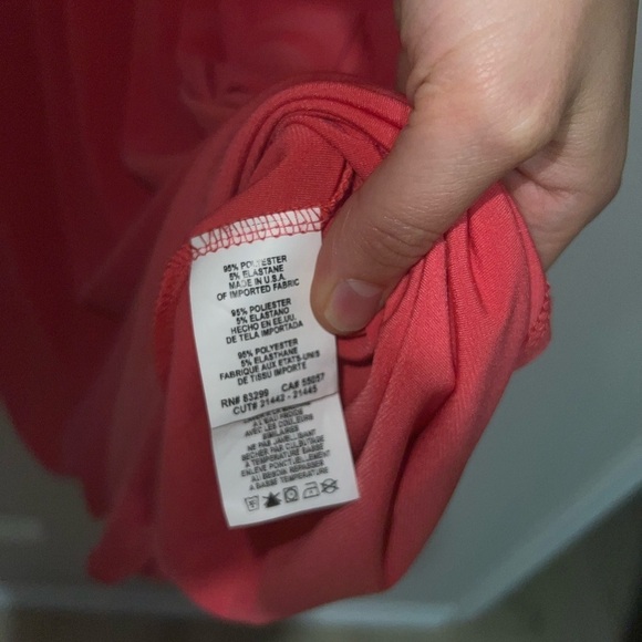 Coral Pink Deep V neck Dress Nik and Nash Medium - Picture 5 of 6